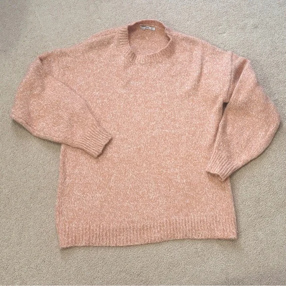 Pink Clover Coral Marled Crewneck Sweater | Size M - Picture 3 of 7